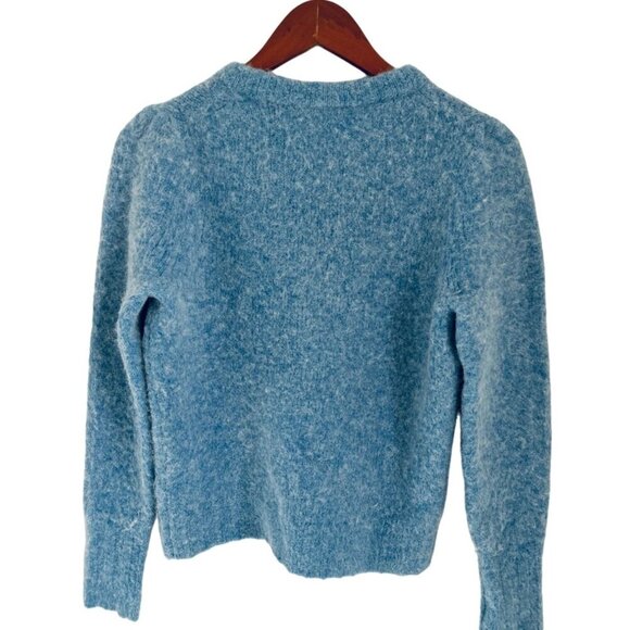 J.CREW Alpaca Merino Wool Teddy Sweater in Heather Blue Size XSmall - Picture 7 of 7